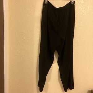 Jennifer Lopez Elastic Waist Pants Black W/Gold Rinestones Down Sides - Size L